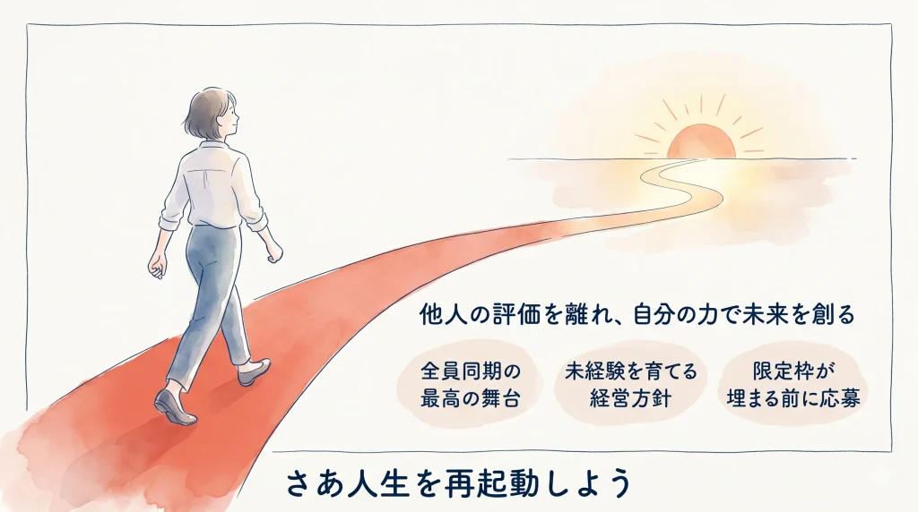 人生を再起動しようというイラスト