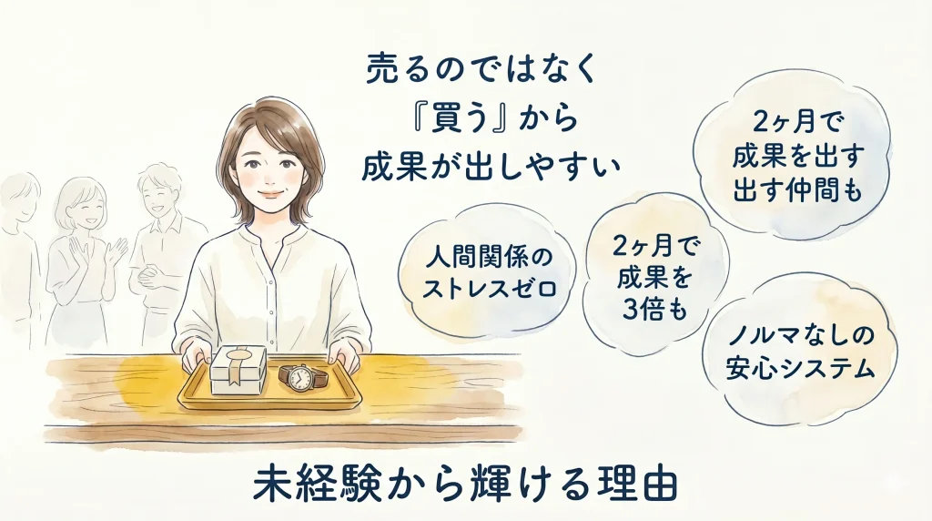 未経験から応募できる理由が書かれているイラスト